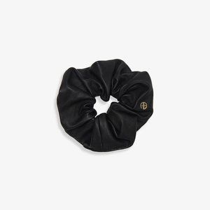 Anine Bing leather scrunchie with logo